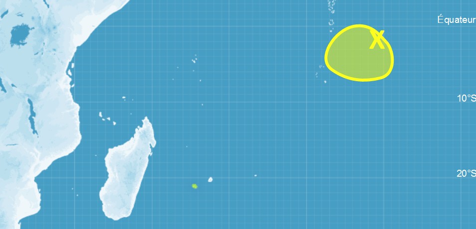 Carte cyclogenèse CMRS de la Réunion