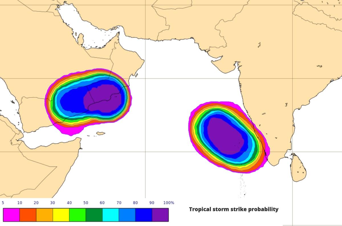 Cyclogeneses ocean indien mer arabie