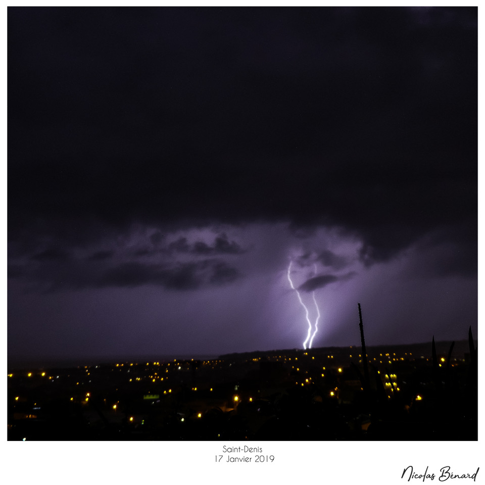 Orage à la Réunion 17 Janvier 2019