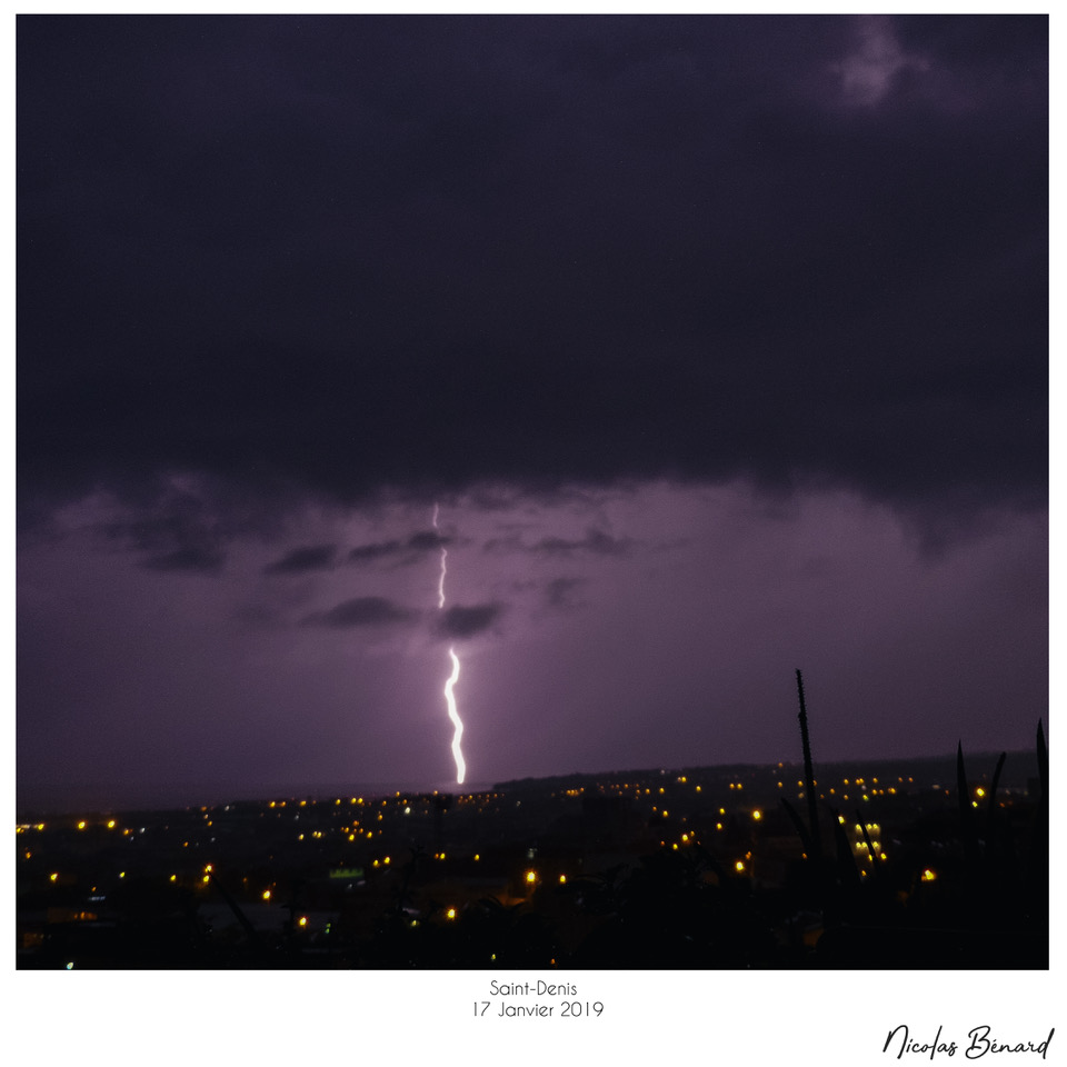 Orage à la Réunion 17 Janvier 2019