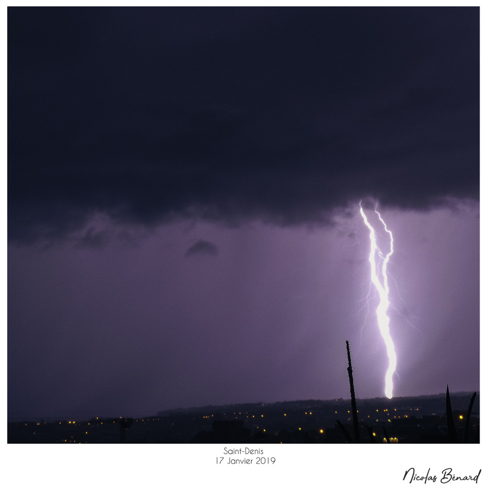 Orage à la Réunion 17 Janvier 2019