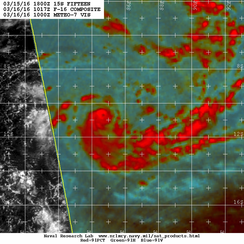 Cyclone Emeraude micro-onde du 16 mars 2016