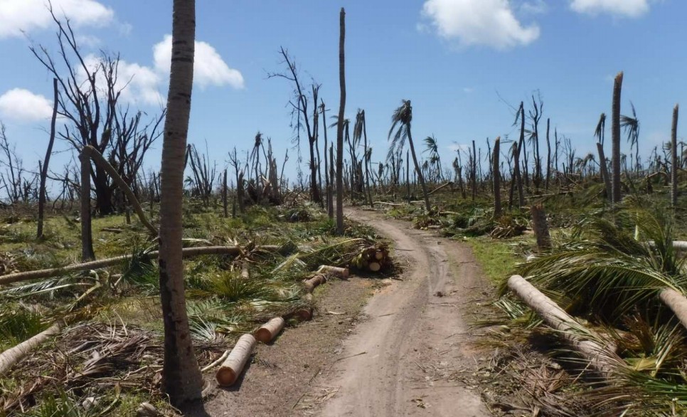 Farquhar après le passage du cyclone très intense FANTALA (Seychelles Met Authority)