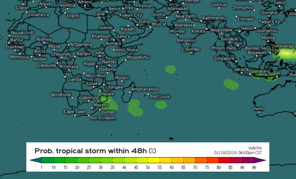 Probabilité formation tempête tropicale