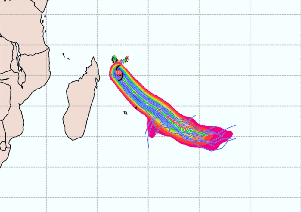 Cyclone GELENA trajectoire