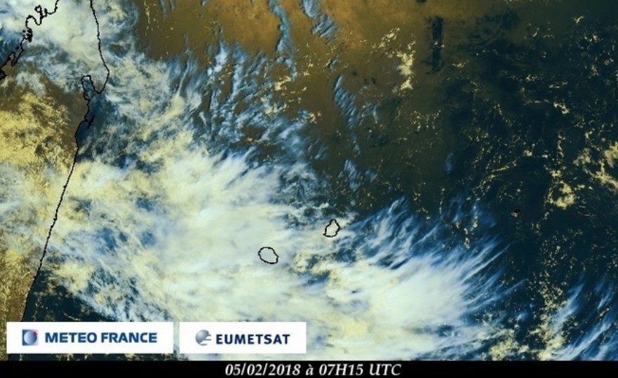Image satellite zone Mascareignes à 7h15utc (Météo France Océan Indien)
