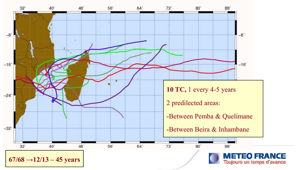 10 cyclones en 45 ans au Mozambique