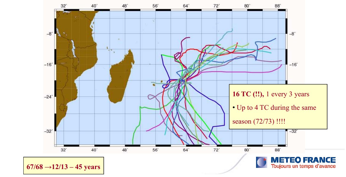 16 cyclones en 45 ans à Rodrigues