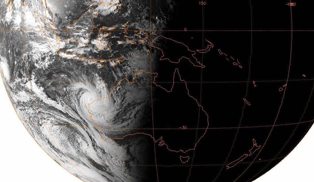 Cyclone Olivia le 10 avril 1996 à 9z (image NOAA)