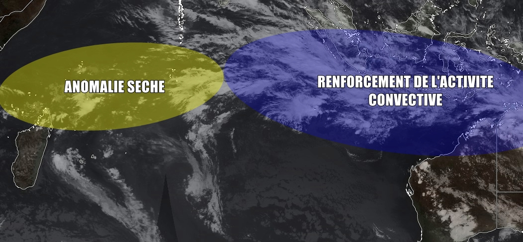 Affaiblissement de l'activité convective conté sud-ouest (RealEarth)