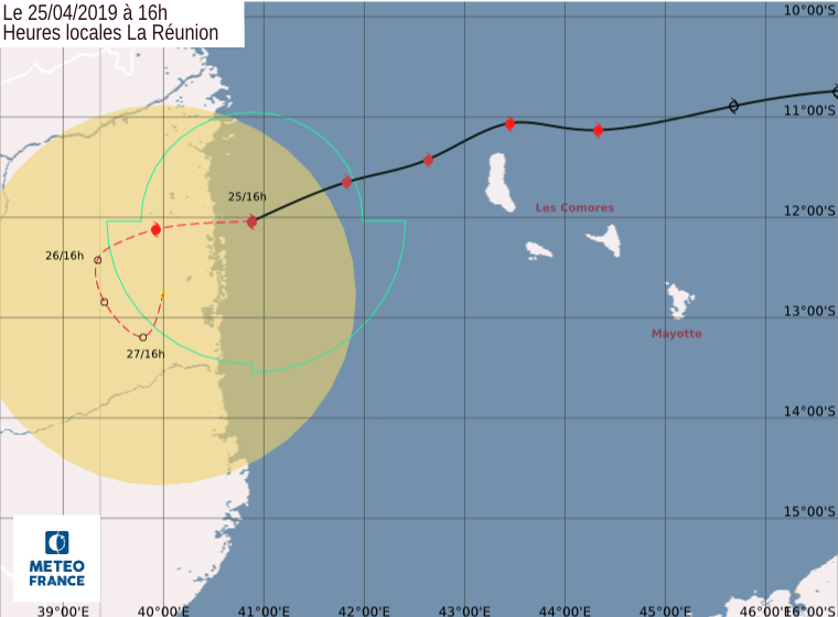 trajectoire cyclone KENNETH