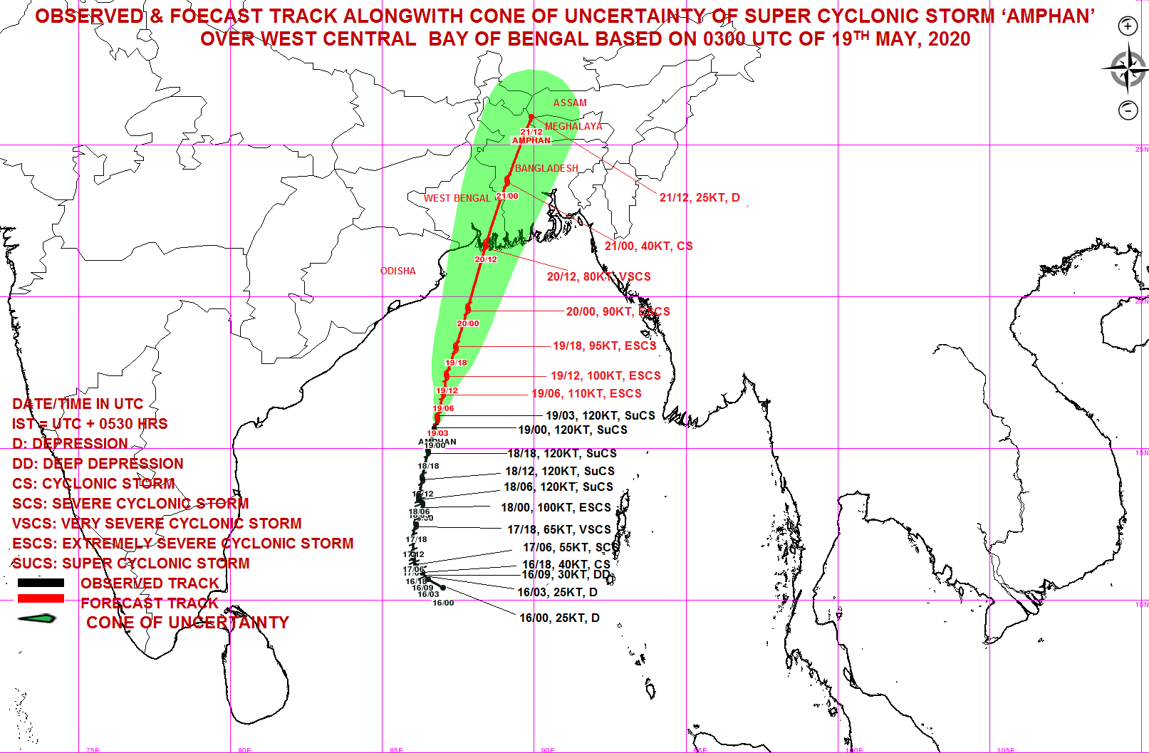 Track cyclone amphan