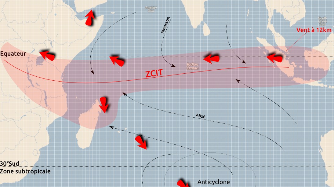 Zone de formation des cyclones (image : Le Coin Météo)