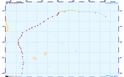 ERINESTA TRAJECTOIRE (Météo France Océan Indien)