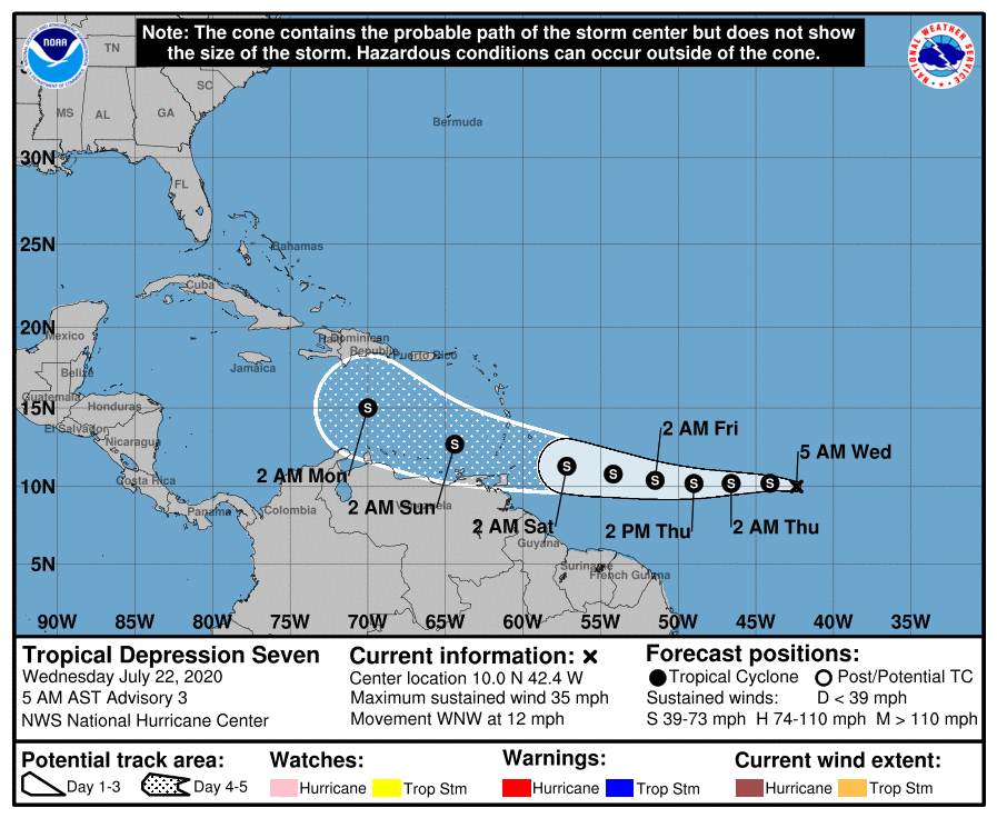 trajectoire future tempete tropicale gonzalo