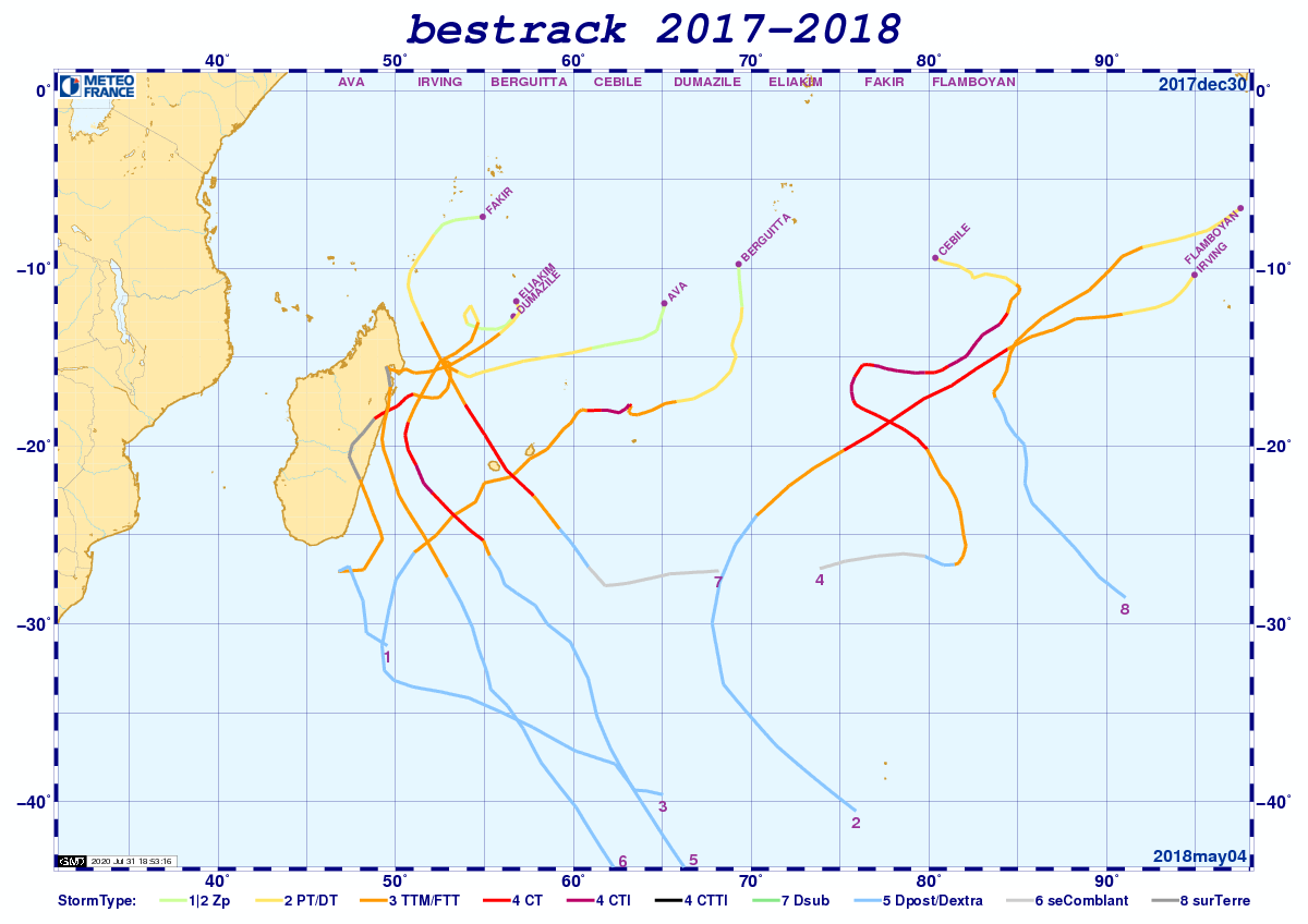 saison cyclonique 2017 2018