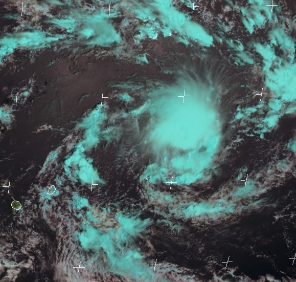 Dépression Tropicale au nord-est de Rodrigues ce 13/01/2018 à 06z (EUMETSAT)