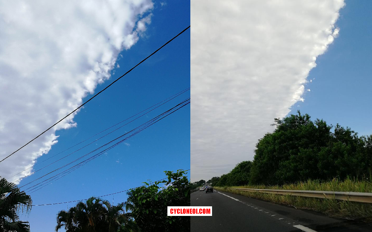 Des nuages très esthétiques au-dessus de la Réunion ce mardi matin