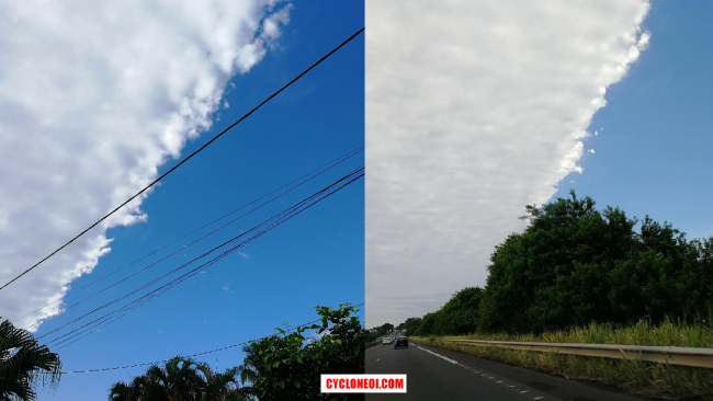Des nuages très esthétiques au-dessus de la Réunion ce mardi matin