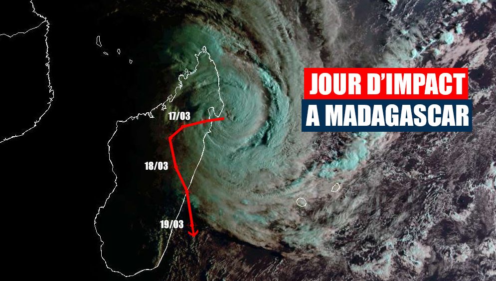 ELIAKIM : impact en cours sur le nord-est de Madagascar