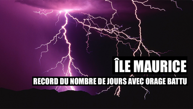 Île Maurice : Record du nombre de jours avec orage battu en février 2018