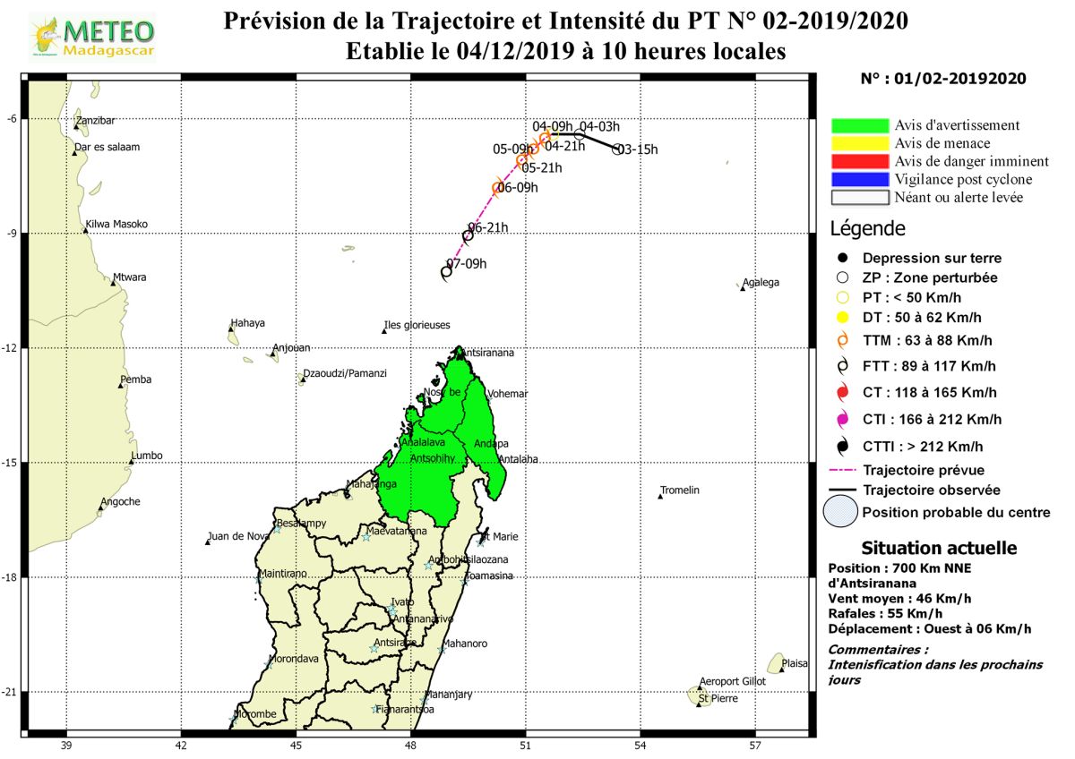 alerte cyclonique verte à madagascar