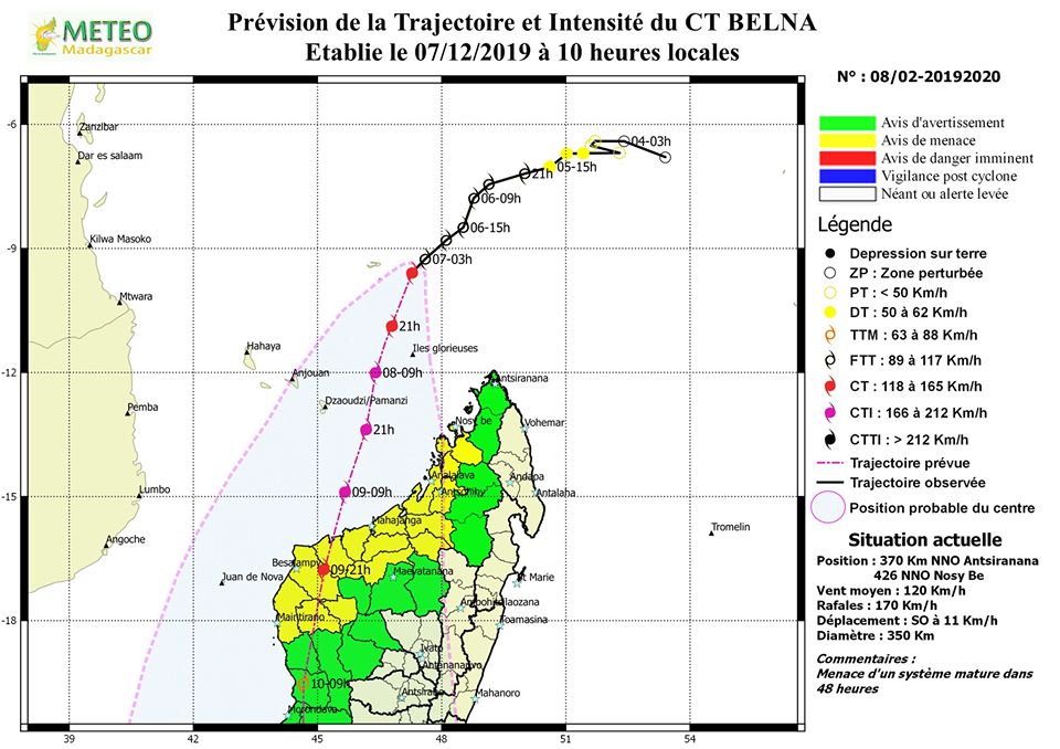 alerte cyclonique jaune a madagascar