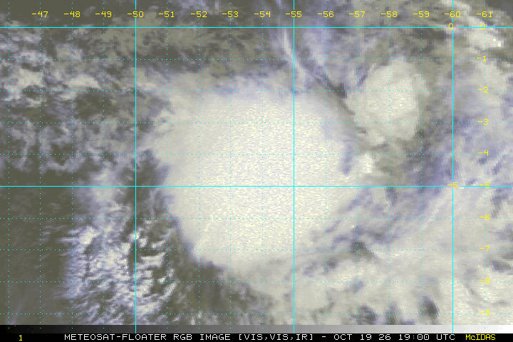 Animation satellite dépression tropicale n°1 possible future AGUEDA