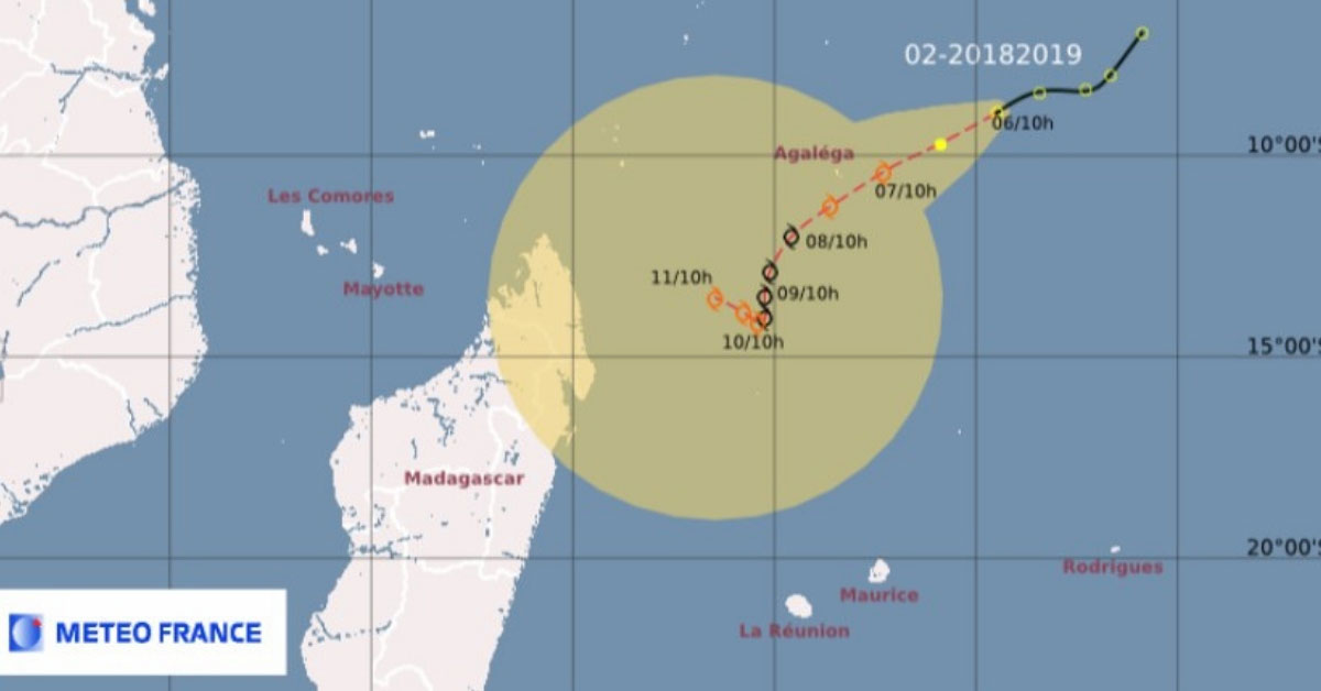 La saison cyclonique 2018/2019 entre dans le vif avec la future tempête ALCIDE