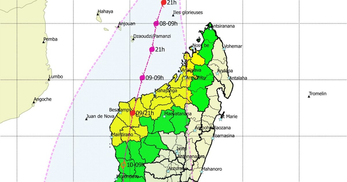 Cyclone Belna : Alerte cyclonique Jaune à Madagascar