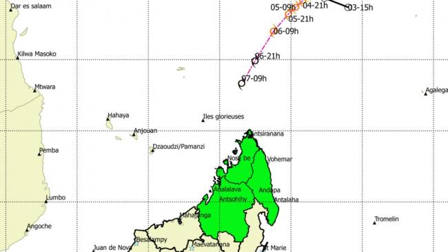Alerte cyclonique verte (avis d'avertissement) pour le Nord de Madagascar
