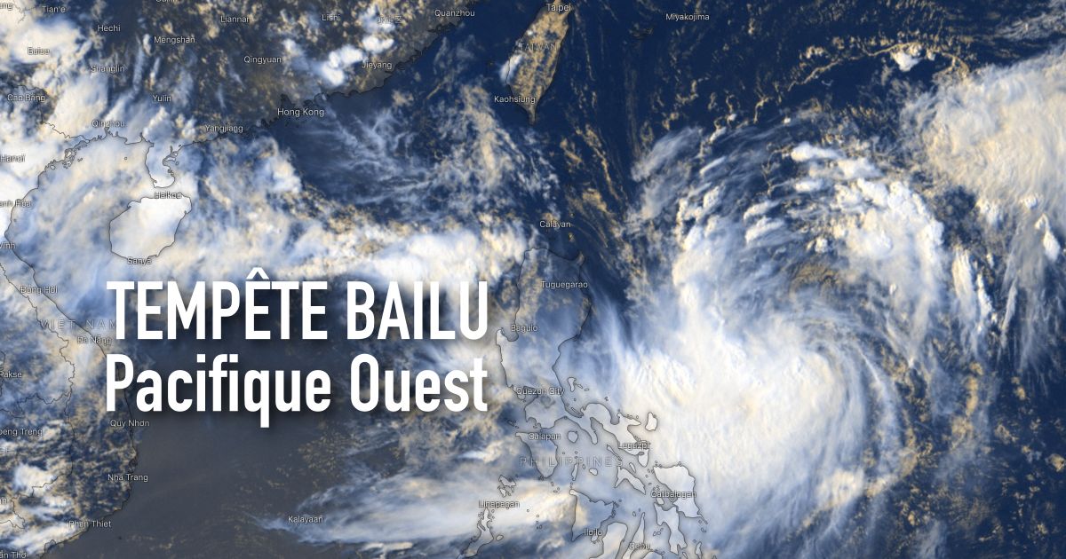 Taïwan sous la menace directe de la tempête tropicale BAILU