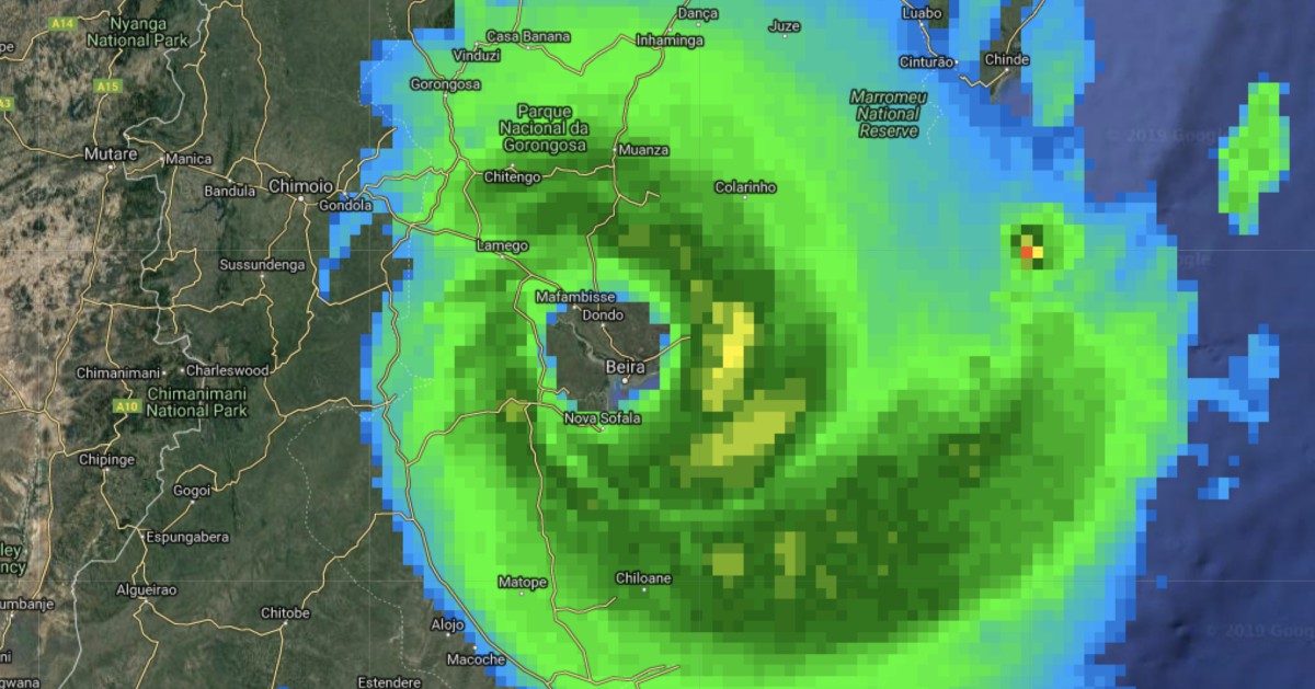 Beira dans l'oeil du cyclone IDAI