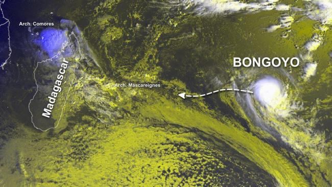 La Forte Tempête Tropicale Bongoyo sans danger pour l'archipel des Mascareignes