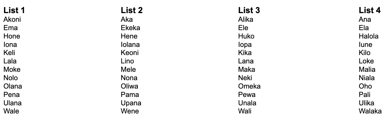 Liste nom des ouragans