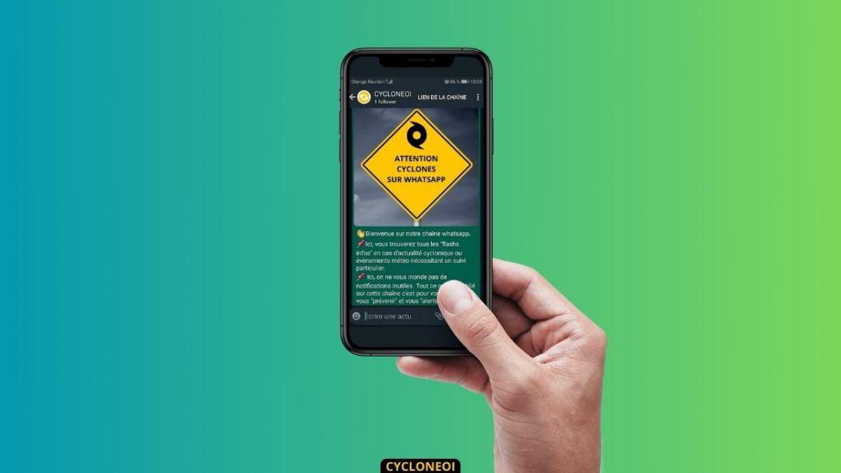 Cycloneoi lance sa chaîne WhatsApp pour vous informer et vous alerter en privé