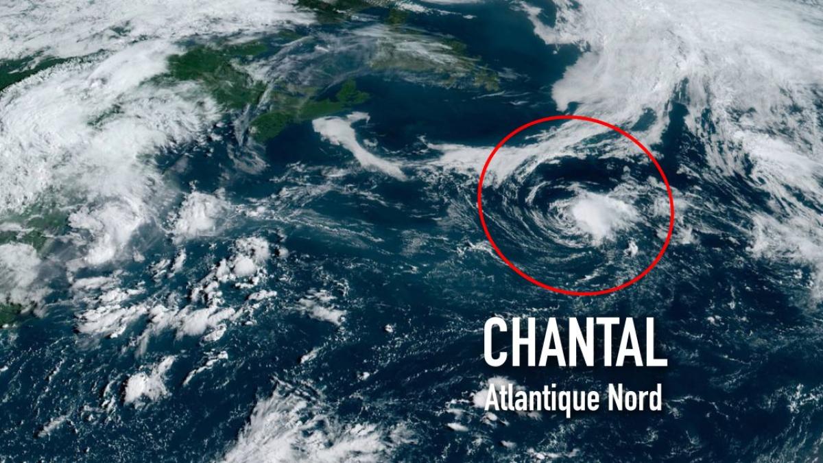 La tempête tropicale CHANTAL réveille laborieusement l'Atlantique Nord