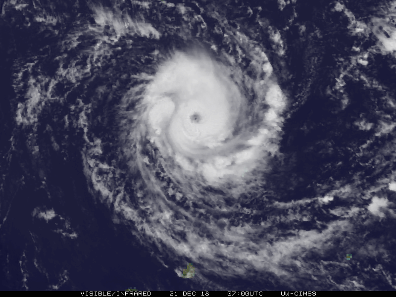 Animation satellite cyclone CILIDA