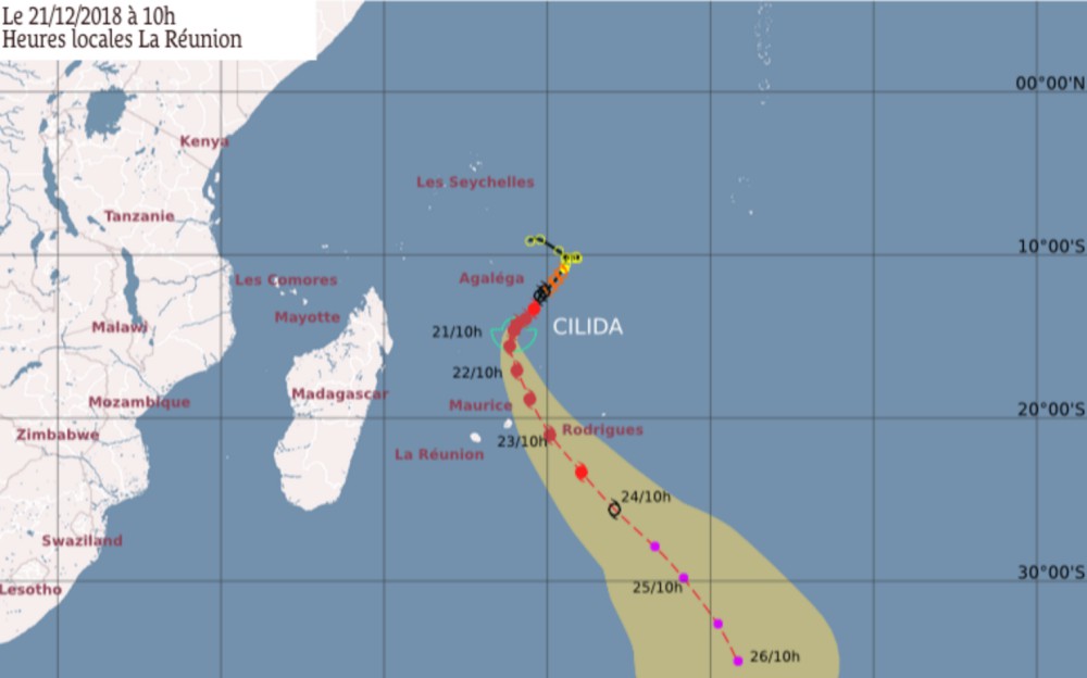 prévision trajectoire CILIDA