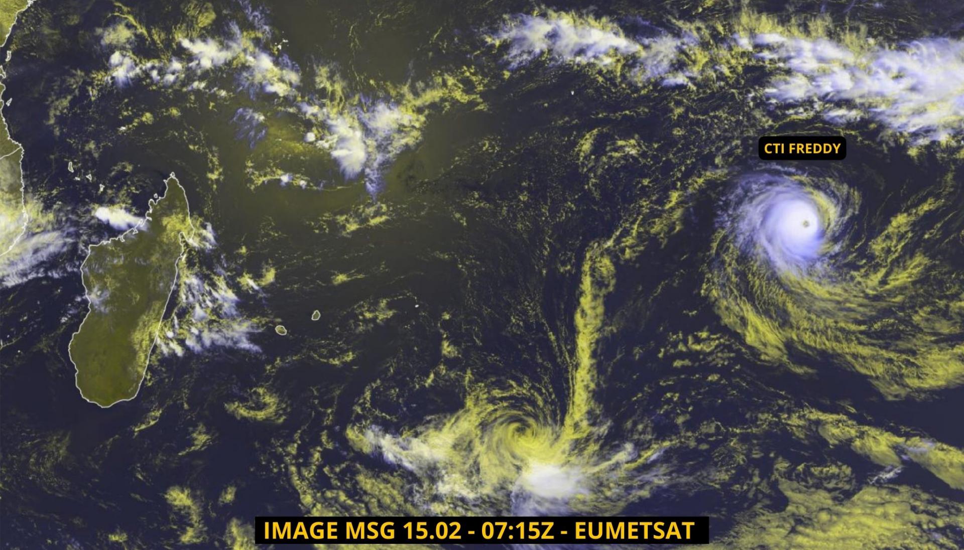 Le cycone intense FREDDY à l'échelle du Sud-Ouest océan indien