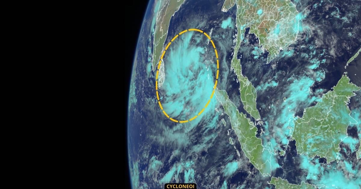 Cyclogene se dans le golfe du bengale cyclone en vue