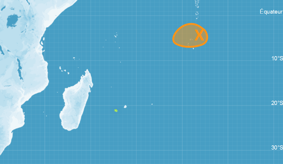 Carte de cyclogenese de Météo France Océan Indien