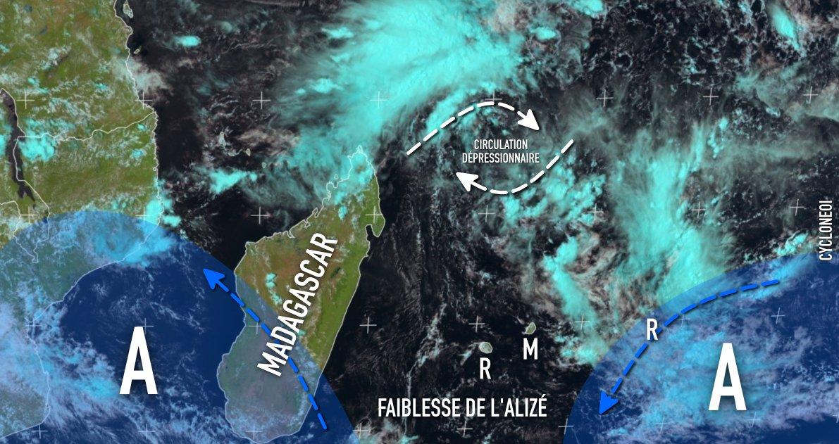 Cyclogenese ocean indien situation