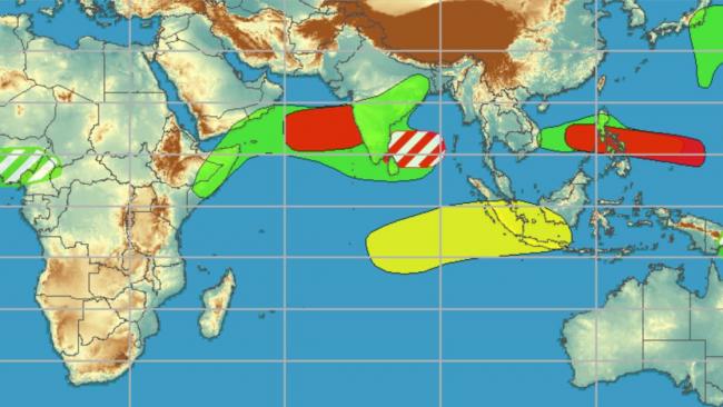 Contexte favorable à la cyclogenèse dans l'océan indien Nord