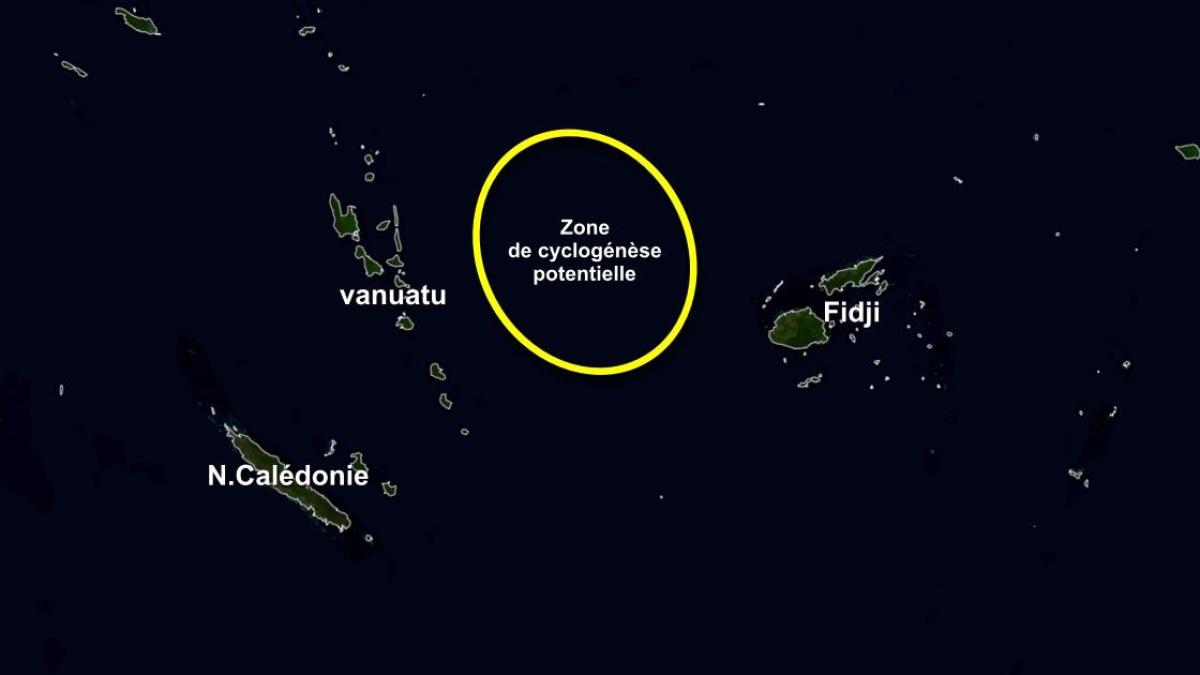Risque de formation d'une tempête tropicale à l'Est des Vanuatu en hausse