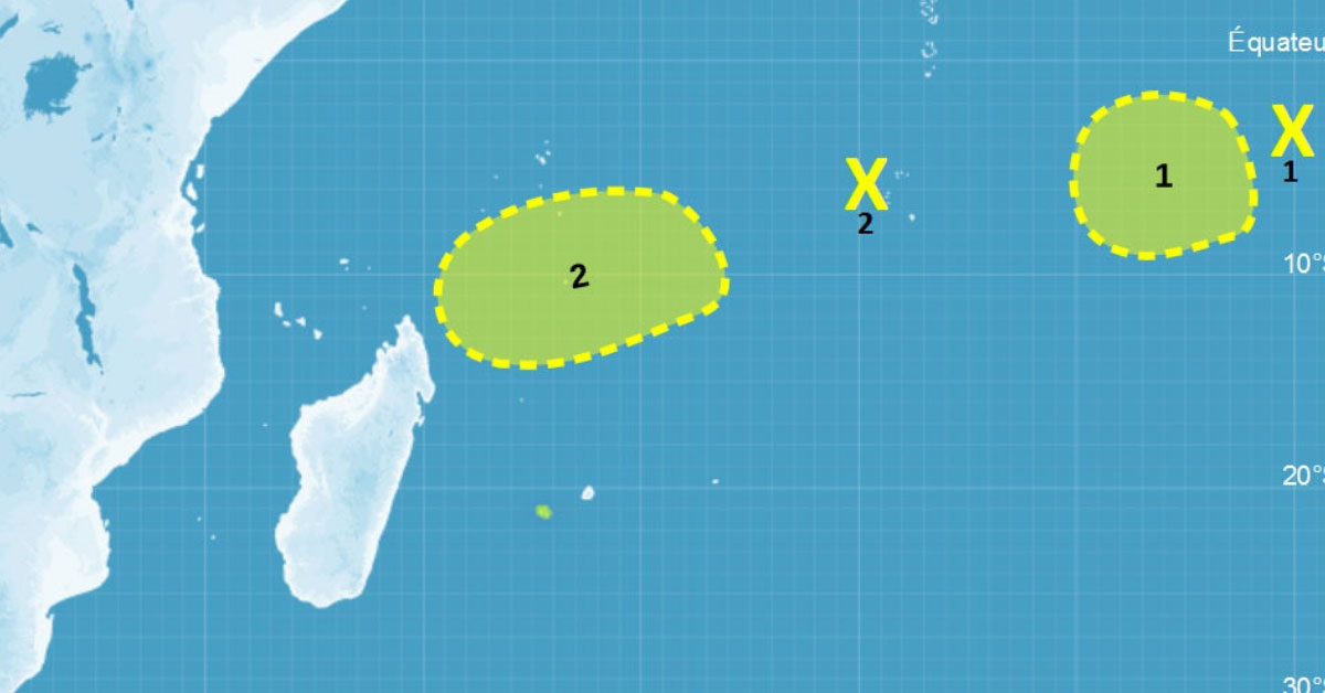 2 zones suspectes sous la surveillance du CMRS de la Réunion