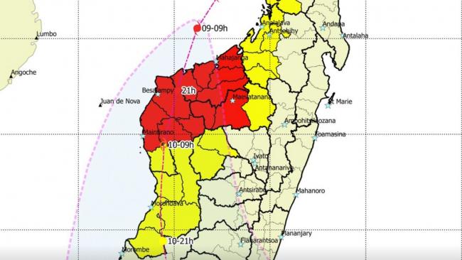 Cyclone Belna : Atterrissage à Soalala vers 16h selon Météo Madagascar