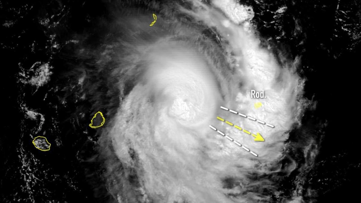Le cyclone intense Herold au plus près de Rodrigues cette nuit
