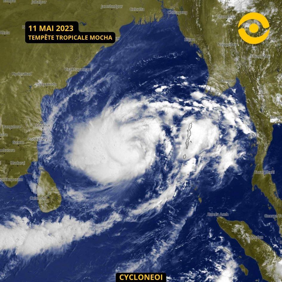 La tempête tropicale MOCHA dans le golfe du Bengale