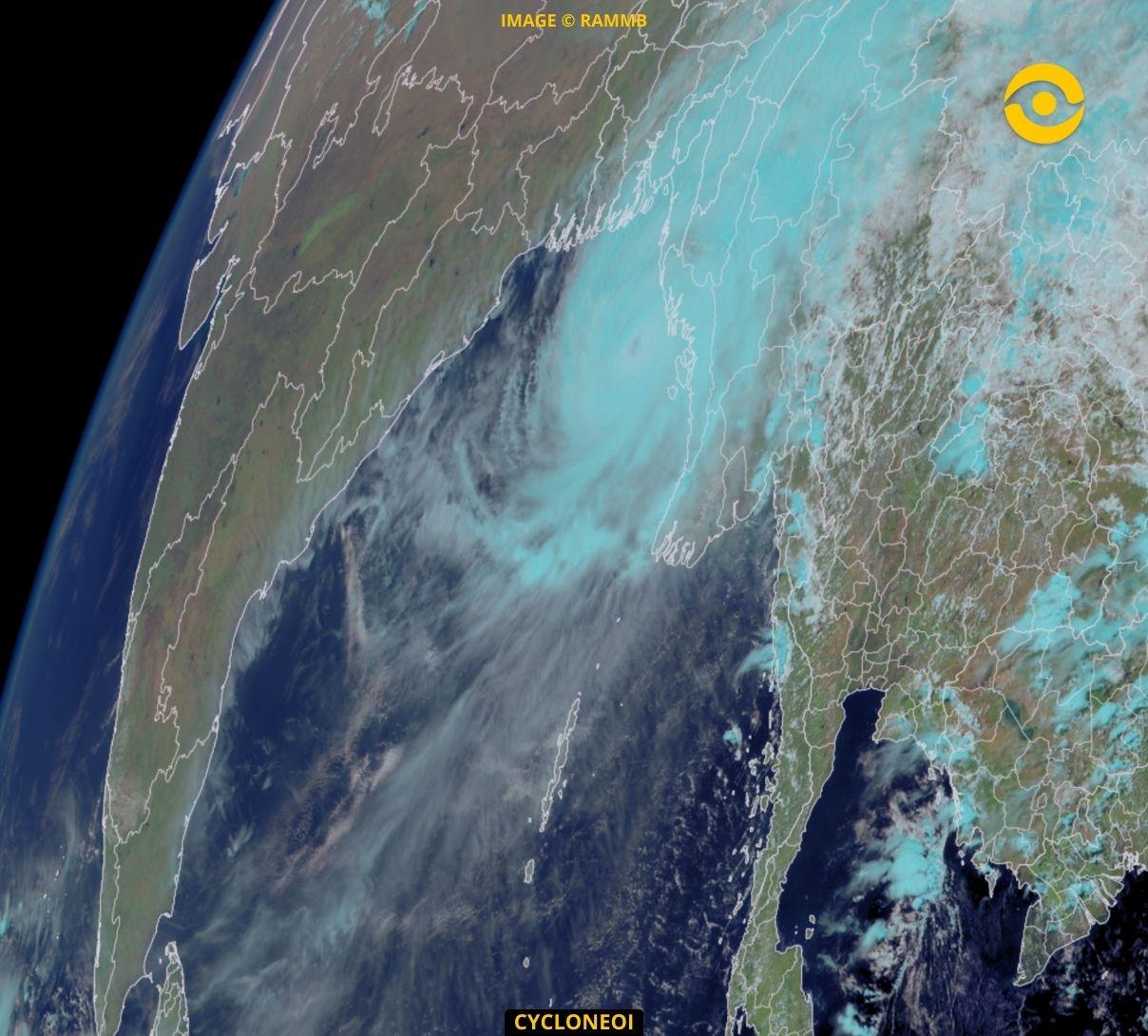 Image du Cyclone MOCHA le dimanche matin avant impact